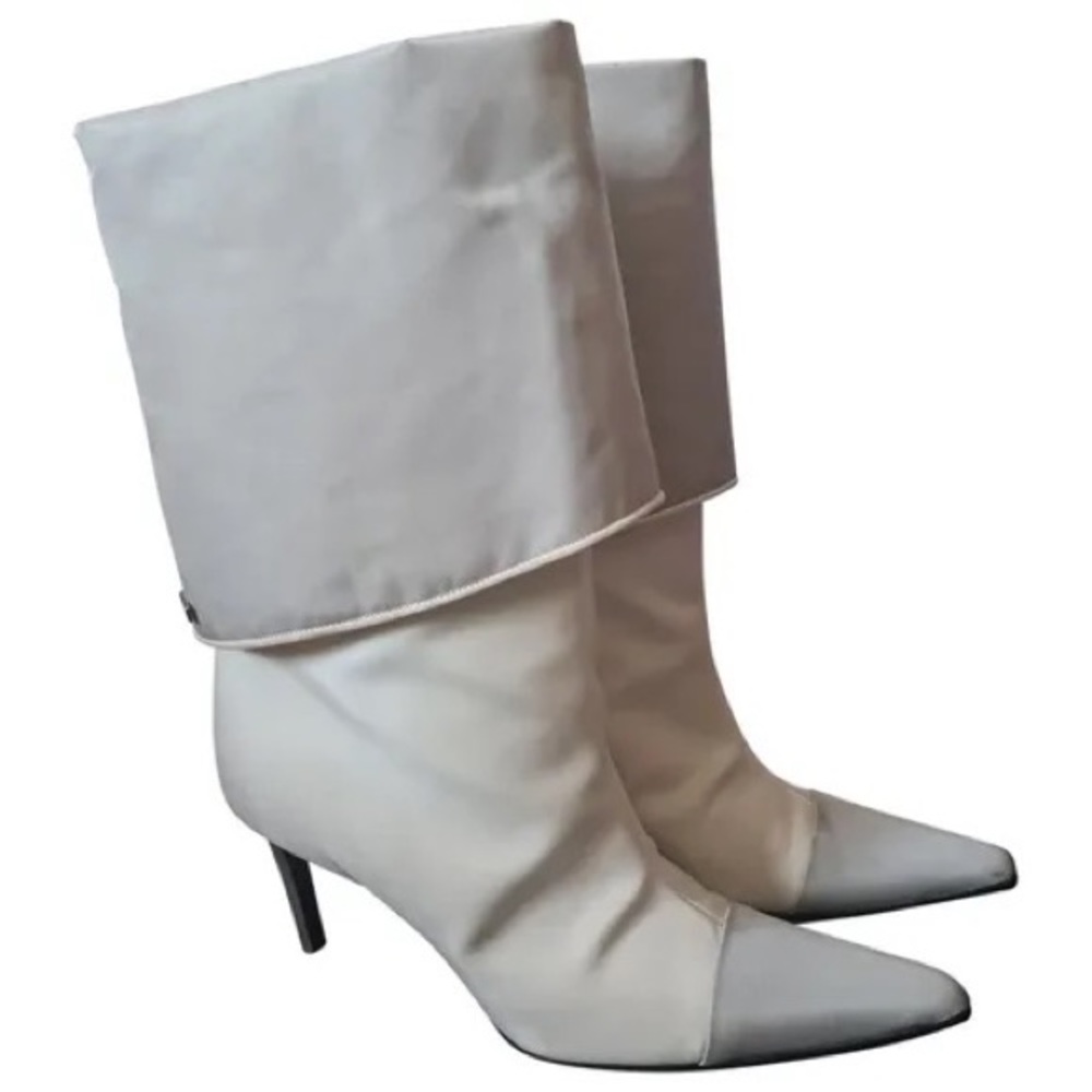 Chanel Cloth Cowboy Boots